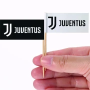 24 Bandierine cocktail per festa tema Juventus