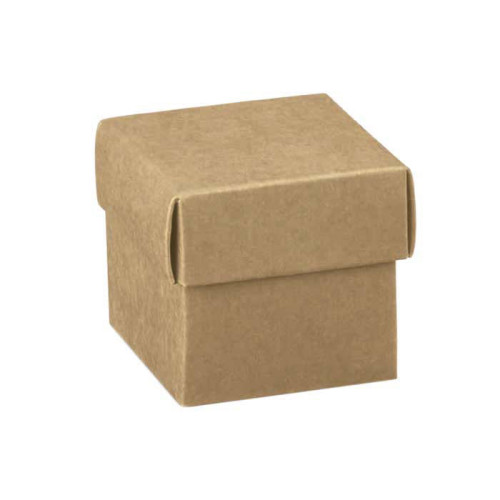 cubo scatoline marroni portaconfetti rustiche shabby chic