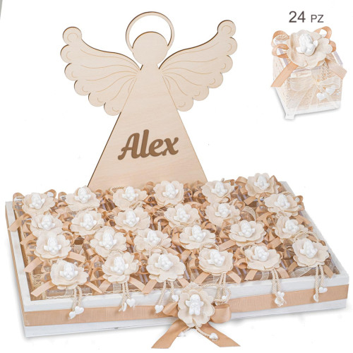 Torta Bomboniere con 24 scatoline angelo personalizzabile