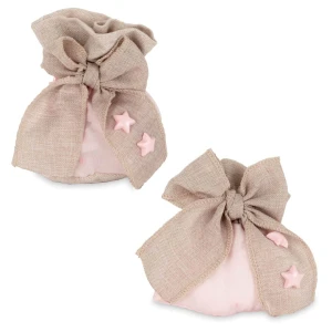 Bomboniere Battesimo e Nascita Bimba 2027 Linea Due Stelle Sacchettini Portaconfetti rosa con stelline