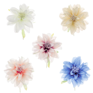 Fiore Dalia in tessuto per Bomboniere fai da te diam. 9 cm