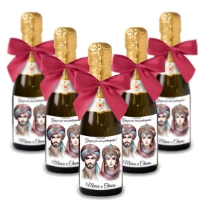 Bomboniere Mini bottiglie Prosecco Personalizzate o Segnaposto Tema Teste di moro