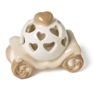 Bomboniere Carrozza in ceramica con cuori