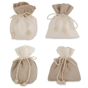 Bomboniere 2026 Linea Bi-Natural Sacchettini Portaconfetti con chiusura cordino