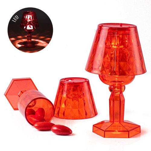 Lampade Plexiglass Porta-confetti con led idea Bomboniera e Segnaposto