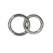 confezione da 25 fedi intrecciate colore argento, materiale plastica, applicazione per bomboniere fai da te, ottime per sacchetti,