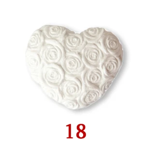 Gessetti Decorativi per Applicazione Bomboniere 18 Cuore 1000 Fiori