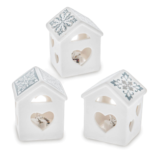 Bomboniere Maioliche Casetta Led in Porcellana