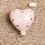 Bomboniere Battesimo e Nascita 2027 Linea Volo Baby Palloncino Rosa LED con cuori e frasi in ceramica