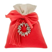 Bomboniere Laurea 2026 Sacchettino portaconfetti con nappina e ciondolo alloro