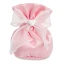 Sacchettino Portaconfetti in Raso Rosa con Fiocco e Cuore Bianco
