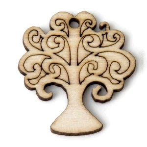ciondolo albero della vita in legno naturale per bomboniere, ottimo per sacchetti e scatoline