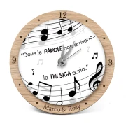 Bomboniere Tema Musica con note musicali Orologio Personalizzato