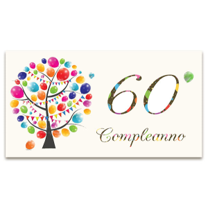 Bigliettini Bomboniere Compleanno 60 Anni per Uomo & Donna