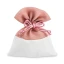 ULTIMI PEZZI 45 Sacchettini portaconfetti Eleganti in Tessuto e Organza Rosa 10x12 cm PREZZO PER TUTTI