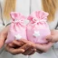 Sacchettino Portaconfetti Rosa con Stellina Battesimo Nascita Femmina