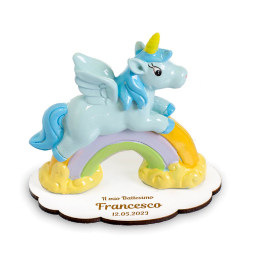 Bomboniere Battesimo maschio Unicorno Personalizzato