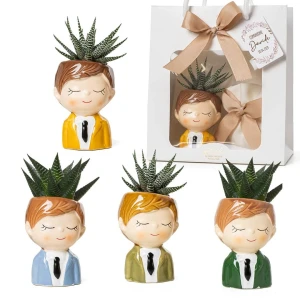 Bomboniere 2026 Vaso Portapianta Ragazzo in ceramica