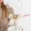 Idea Regalo Nozze D\'Oro 2027 Clessidra Maxi in vetro con sabbia bianca con applicazione cuore