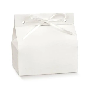 ULTIMI 50 pz scatoline portaconfetti chic in cartoncino bianco 7x4x3 cm
