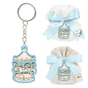 Bomboniere Battesimo e Nascita Maschio 2026 Linea Carosello Portachiavi