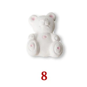 Gessetti Decorativi per Applicazione Bomboniere 8 Orsetto Rosa