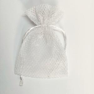 Ultimi 10 pezzi sacchetto a rete bianco 10x15