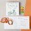 Partecipazione Matrimonio Originale con bicicletta e cuori Verde - Sesia