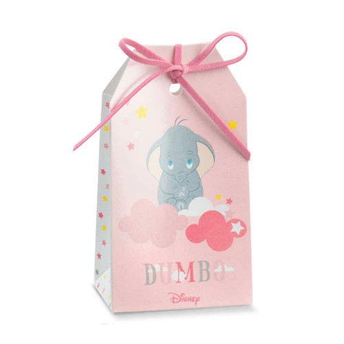 Bomboniere disney Dumbo Scatoline portaconfetti battesimo e nascita bimba, linea disney Dumbo per Femmina