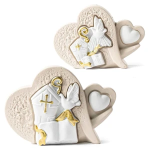 Bomboniere Cresima Linea Petrus 2026 Icona cappello e bastone a forma di doppio cuore