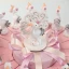 Torta di Bomboniere Battesimo & Nascita bimba 18 fette con cicogna