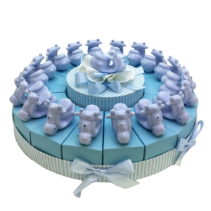 torta 18 pezzi con vespe celesti