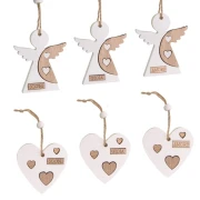 Decorazioni Bomboniere Angioletto Cuore Resina Legno
