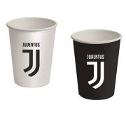8 bicchieri di carta 260 ml per festa tema Juventus