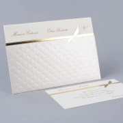 Partecipazione Nozze Elegante con dettagli oro - Pochette