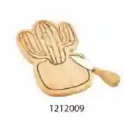 ULTIMI 4 Tagliere in legno a forma di cactus con coltellino 22x17 cm PREZZO PER TUTTI