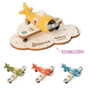 Bomboniera 2026 Linea SPEED Areoplanino in Resina colorata Personalizzabile