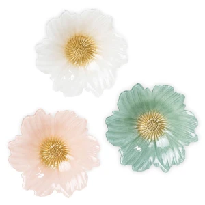 Bomboniera Ciotola a Fiore in Vetro con Centro Dorato - Alta Qualità