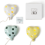 Bomboniere Palloncino cuore Led in ceramica pastello