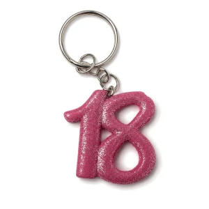 Ultimi 43 pezzi -  Portachiavi Glitter Fucsia Anni 18