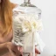 Confettata in vetro con rosa e dettagli avorio