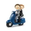 cake topper sposi gay simpatici su vespa per centro torta matrimonio