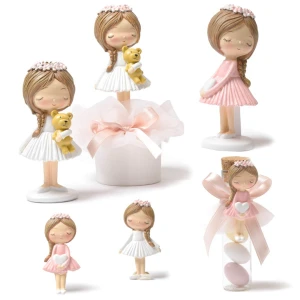 Bomboniere 2026 Linea Plissé Ballerina con ghirlanda di fiori - Alta Qualità