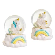 Bomboniere Battesimo maschio Pallina di neve con Unicorno in OFFERTISSIMA