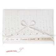 Guest book in pizzo con strass Personalizzato