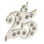 ciondolo numero 25 argento con strass per bomboniere nozze argento