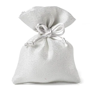 Bomboniere 2026 Sacchettini Portaconfetti Argento con effetto satinato