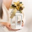 Idea Regalo Natale - Lanterna in metallo con decorazione stella di natale oro
