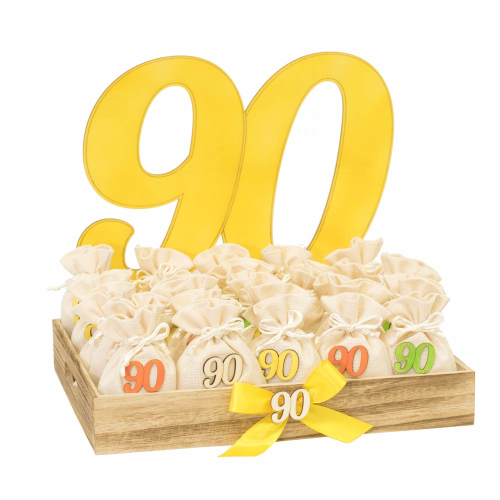 Bomboniere 90 Anni compleanno Cesto con 20 sacchetti