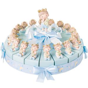 Torta Bomboniere Battesimo Bimbo 18 Fette con Principi